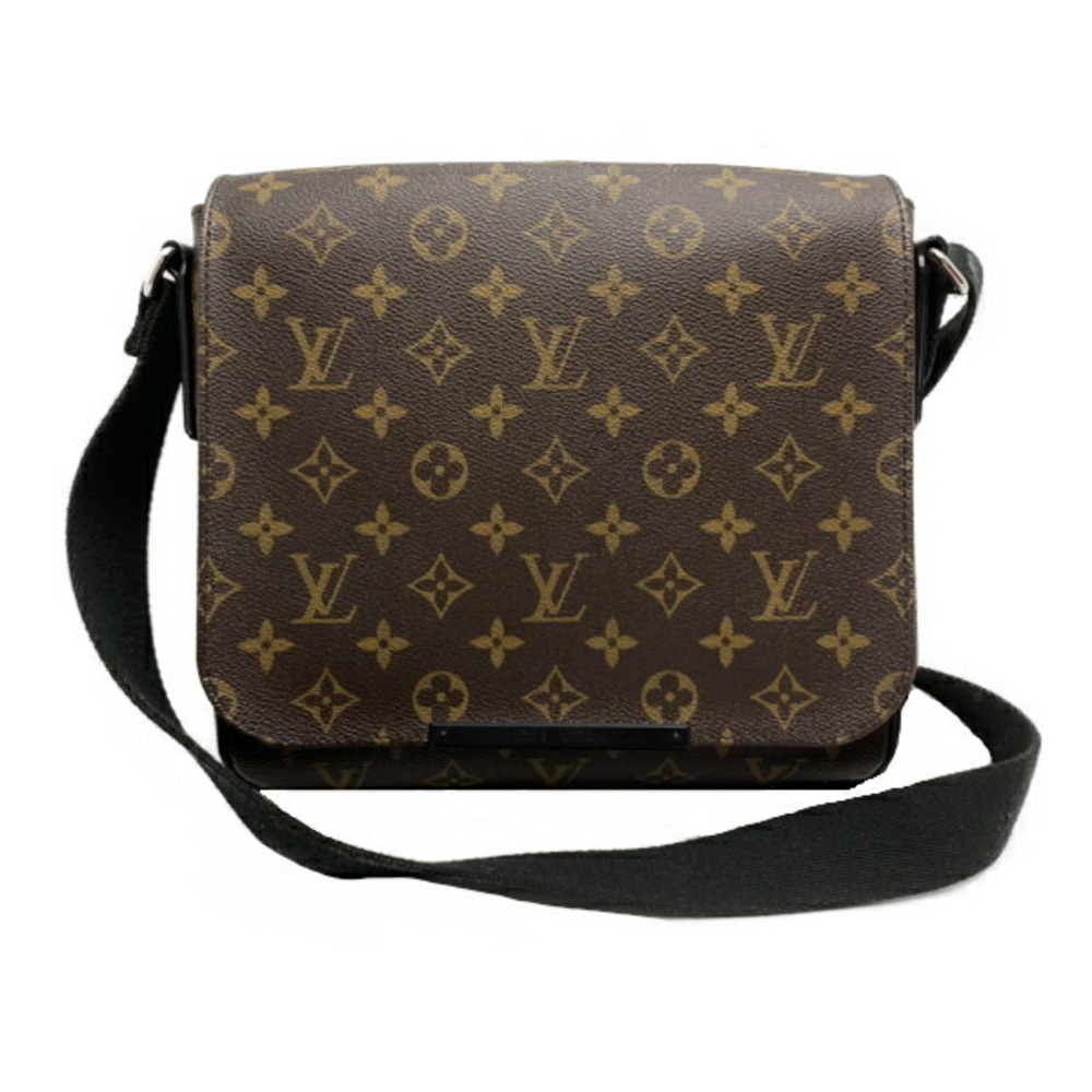 Louis Vuitton Shoulder Bag Monogram Macassar Brown District